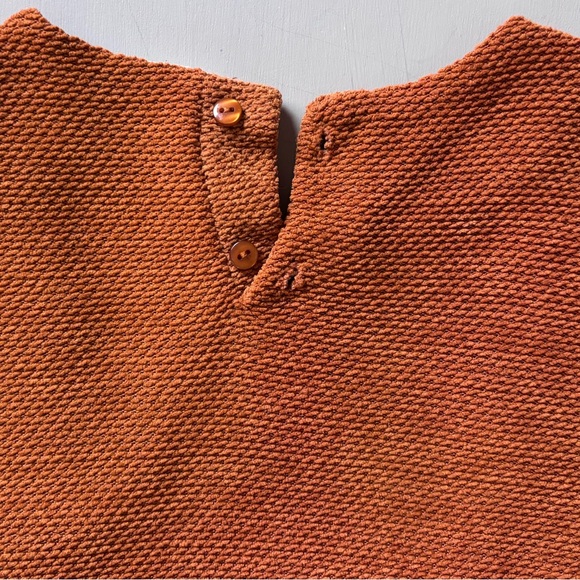 ZARA Baby Ruffle Pleated A-Line Double Layered Waffle Knit Long Sleeve Dress - Picture 4 of 10